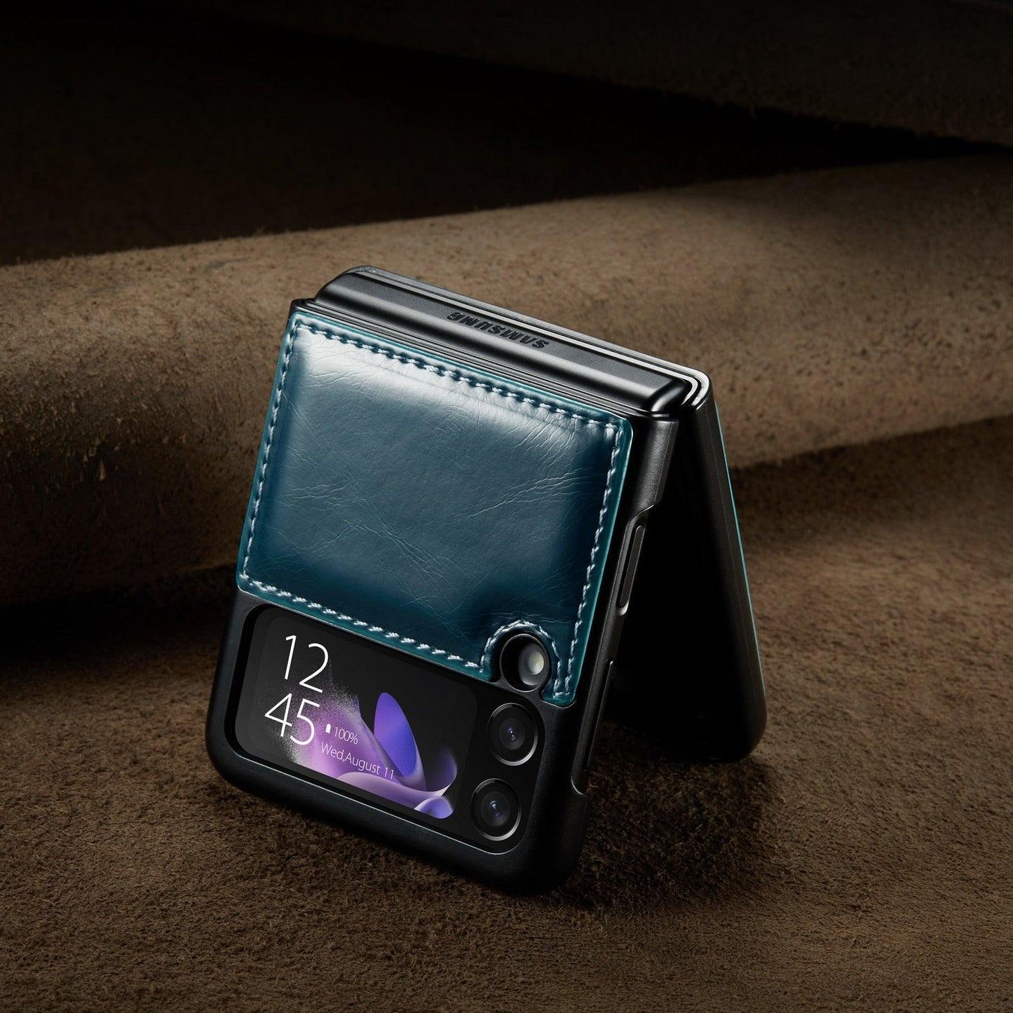 Luxury Leather Wallet Case - Samsung Galaxy Z Flip 3 5G