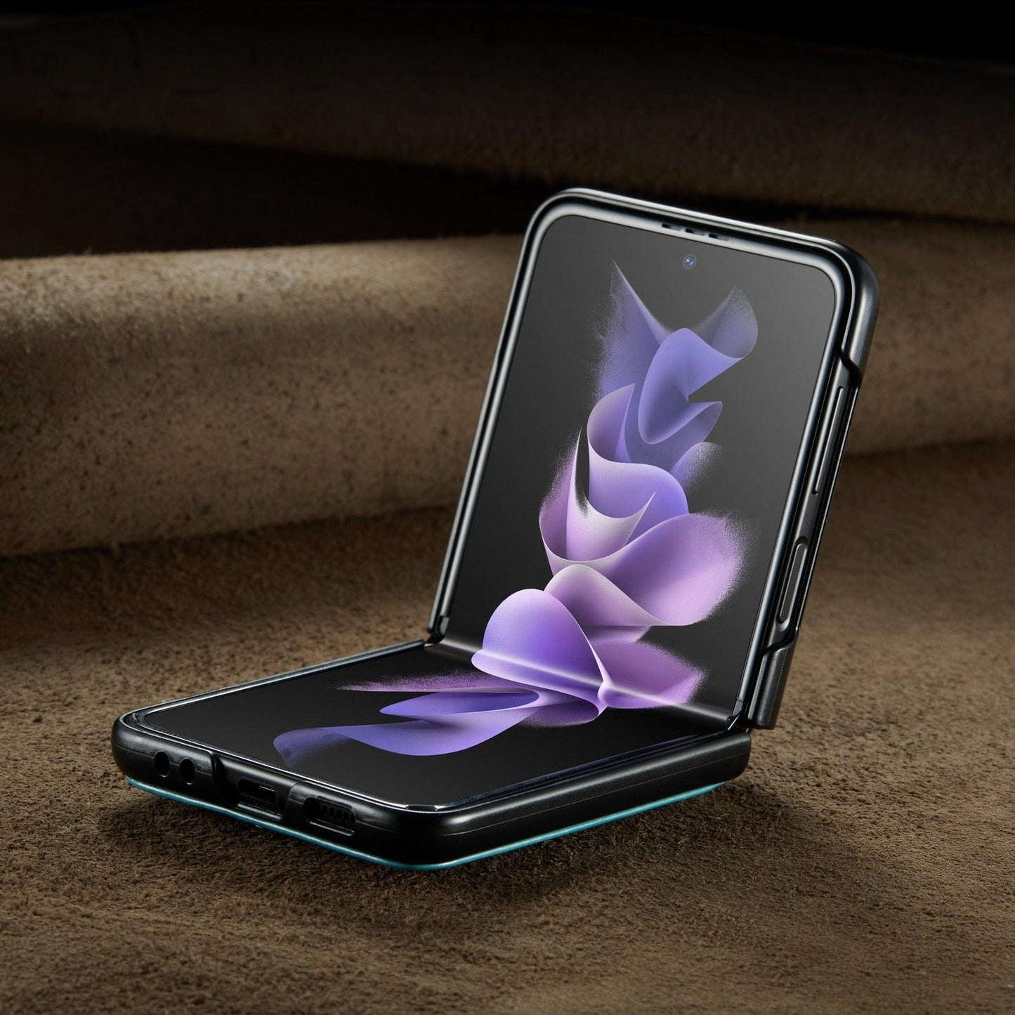 Luxury Leather Wallet Case - Samsung Galaxy Z Flip 3 5G