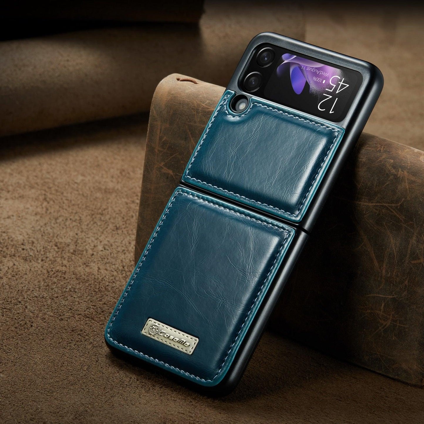 Luxury Leather Wallet Case - Samsung Galaxy Z Flip 3 5G