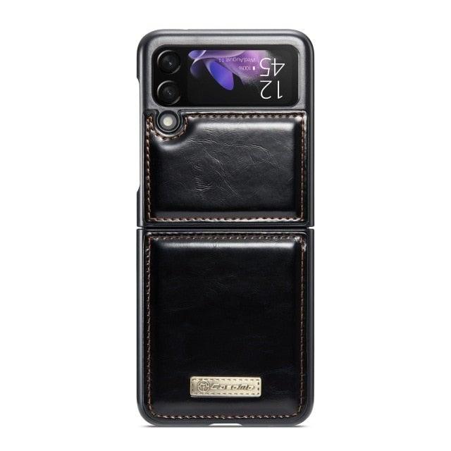 Luxury Leather Wallet Case - Samsung Galaxy Z Flip 3 5G