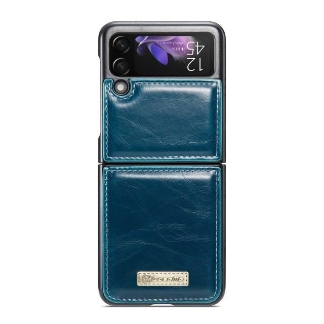 Luxury Leather Wallet Case - Samsung Galaxy Z Flip 3 5G