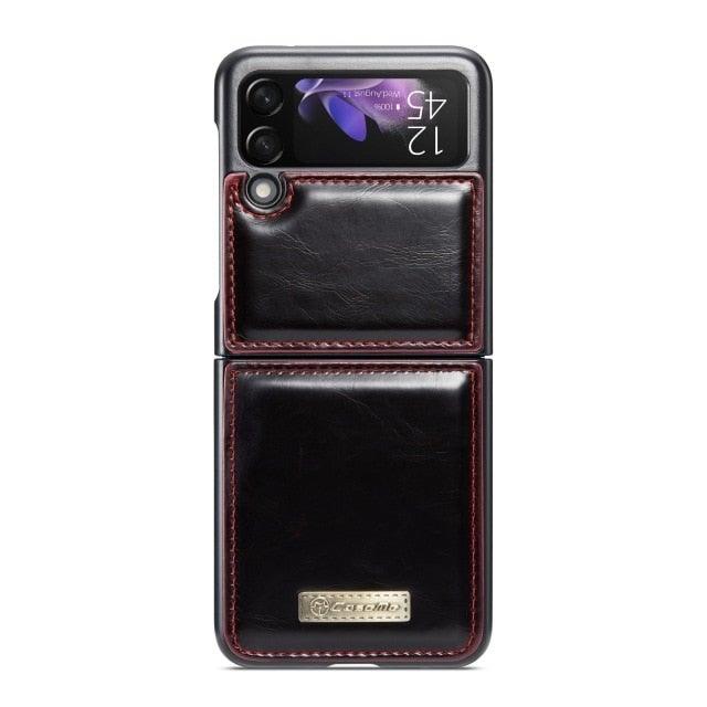 Luxury Leather Wallet Case - Samsung Galaxy Z Flip 3 5G