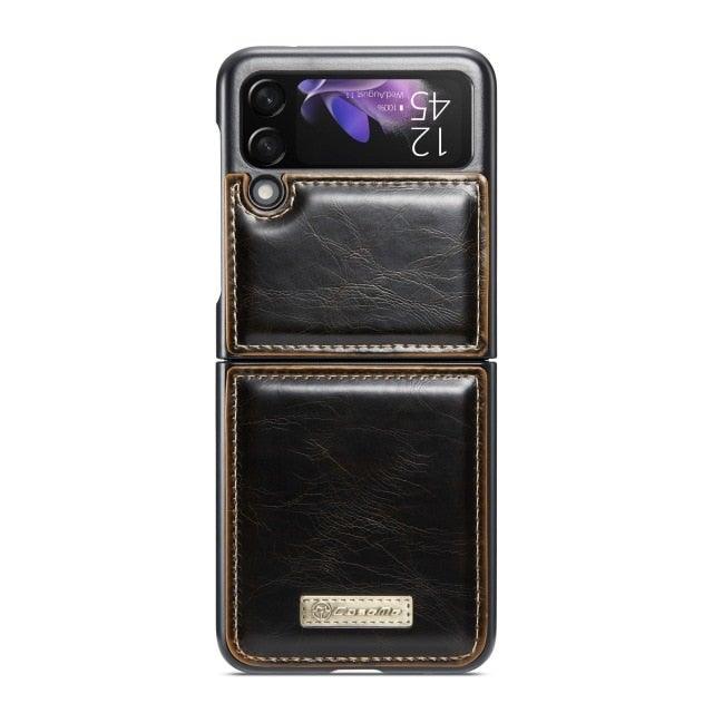 Luxury Leather Wallet Case - Samsung Galaxy Z Flip 3 5G