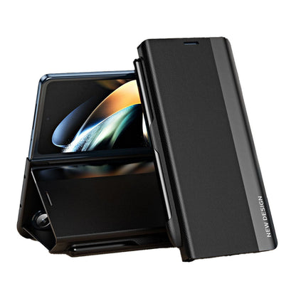 Magnetic Flip Cover Leather Case Pen Slot With Stylus Anti-Fall Phone Case For Samsung Galaxy Z Fold