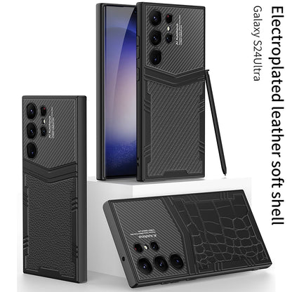 Armor Leather Protective Phone Case For Samsung Galaxy S24 S23 Ultra Plus - Mycasety Mycasety