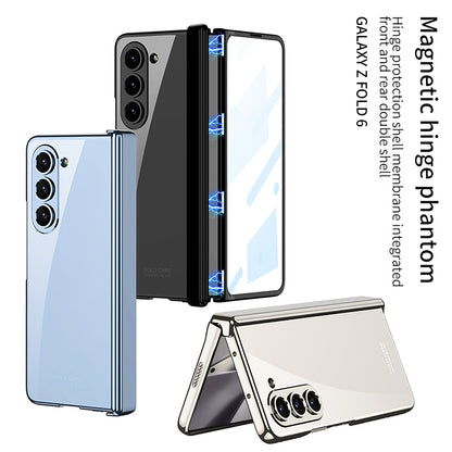 Transparent Magnetic Hinge Shockproof Phone Case With Screen Protector For Samsung Galaxy Z Fold6