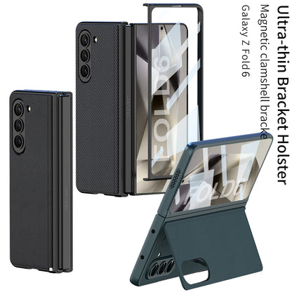 Luxury Leather Shockproof Phone Case With Back Screen Protector For Samsung Galaxy Z Fold6