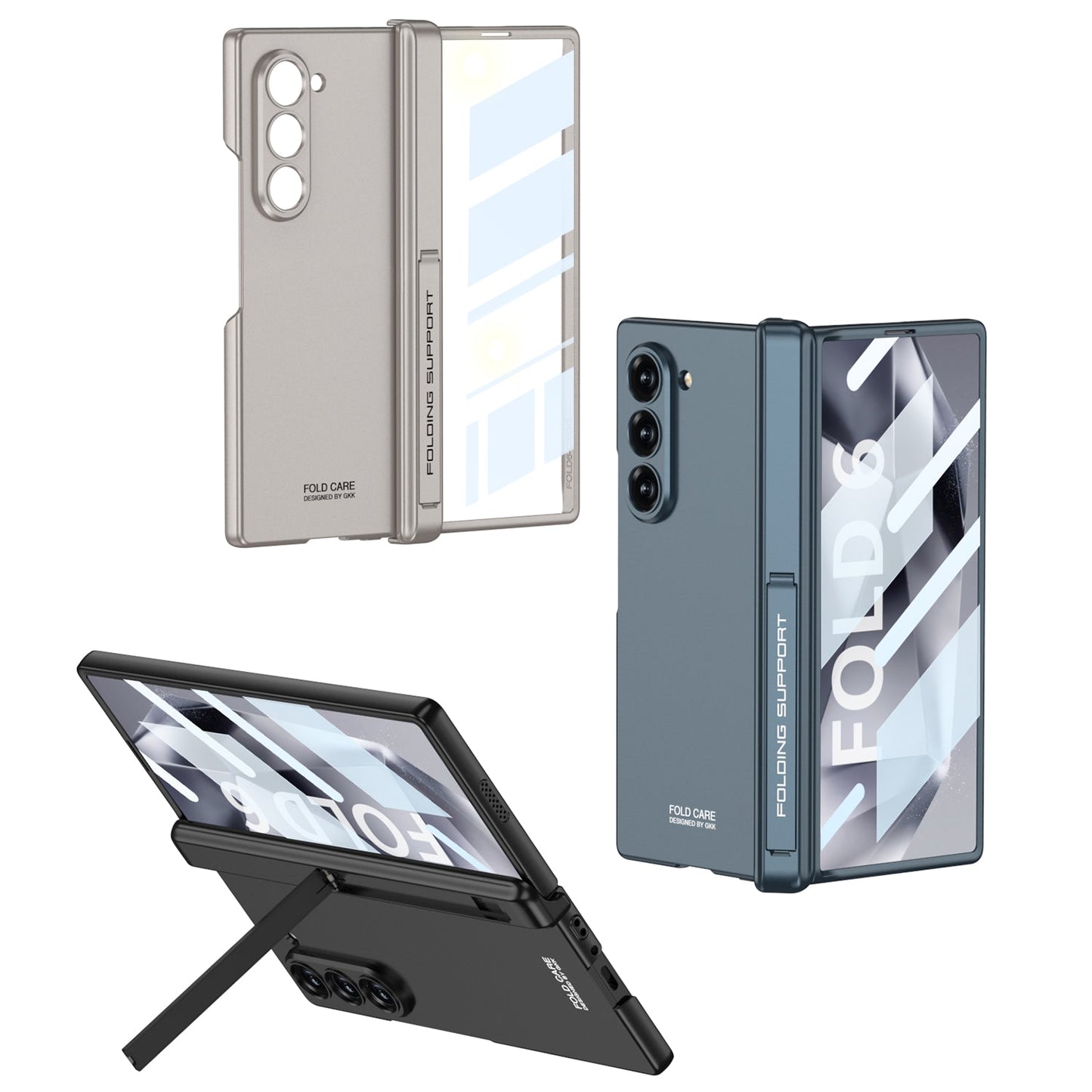 Magnetic Hinge Bracket Shockproof Phone Case With Screen Protector For Samsung Galaxy Z Fold6