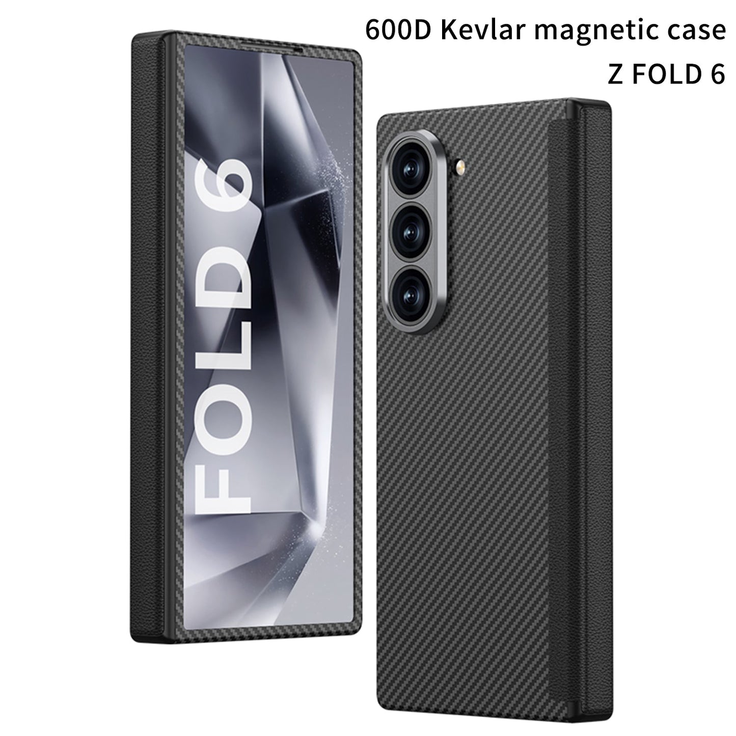 Luxury Magnetic Hinge Carbon Fiber Shockproof Phone Case For Samsung Galaxy Z Fold6