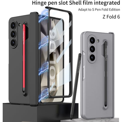 Magnetic Hinge Anti-fall Protective Phone Case With Pen Tray Shell and Film For Samsung Galaxy Z Fold6