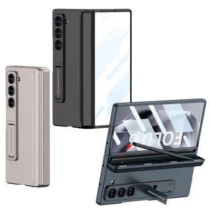 Magnetic Hinge Pen Box Shockproof Phone Case With Screen Protector For Samsung Galaxy Z Fold 6