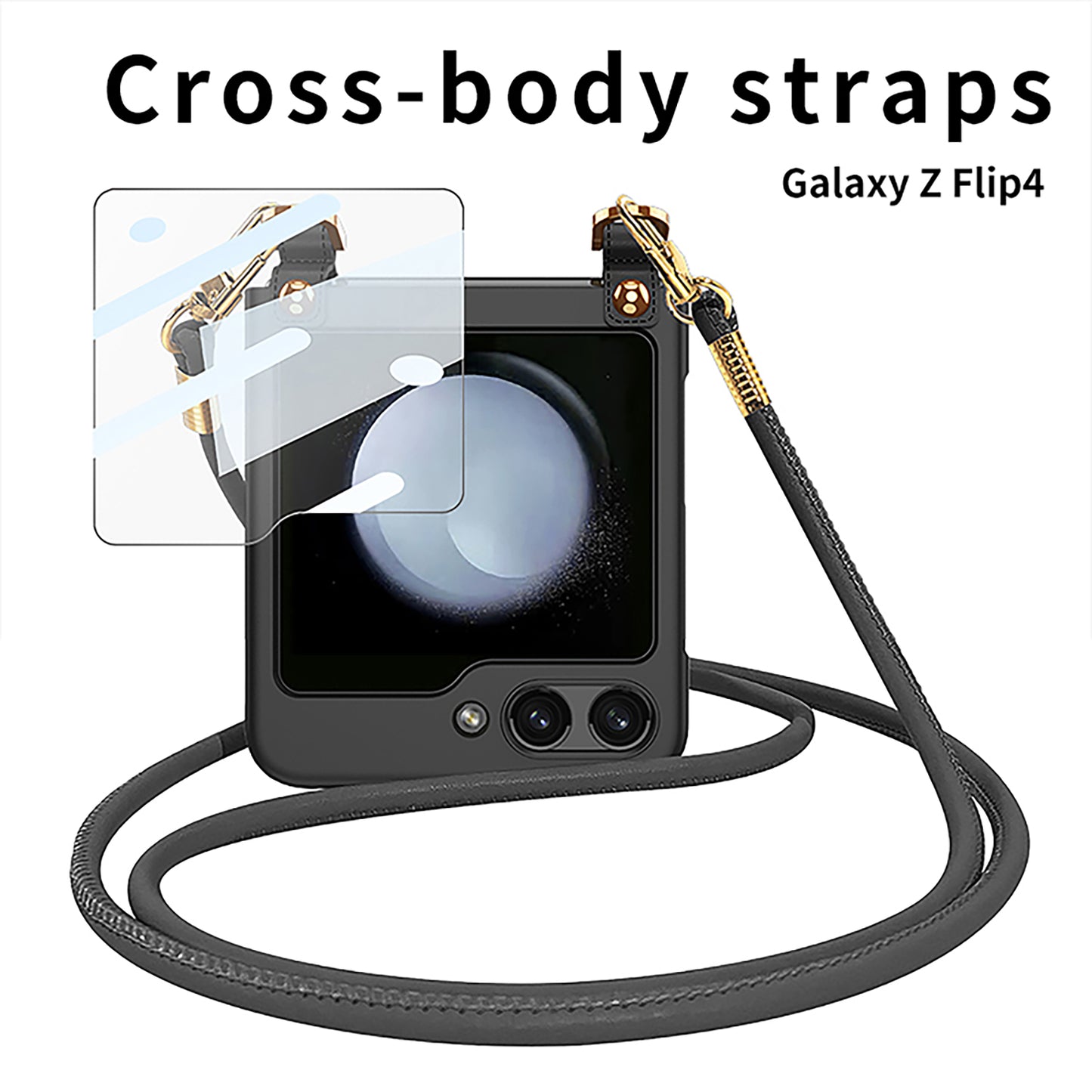 Ultra-Thin Strap Style Case For Samsung Galaxy Z Flip5 With Front Film