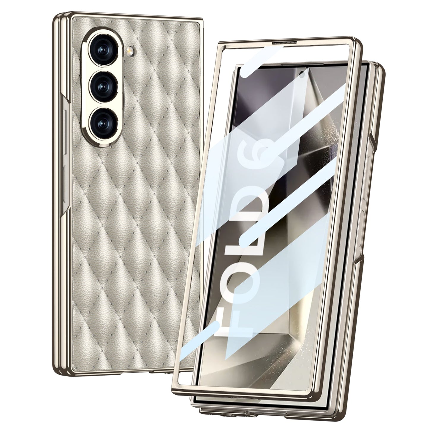 Luxurious Leather Shockproof Phone Case With Screen Protector For Samsung Galaxy Z Fold6