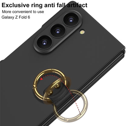 Luxury Leather Shockproof Phone Case With Ring Holder For Samsung Galaxy Z Fold6