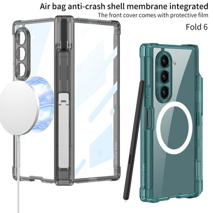 Transparent Magnetic Shockproof Phone Case With Screen Protector & Pen Box For Samsung Galaxy Z Fold6