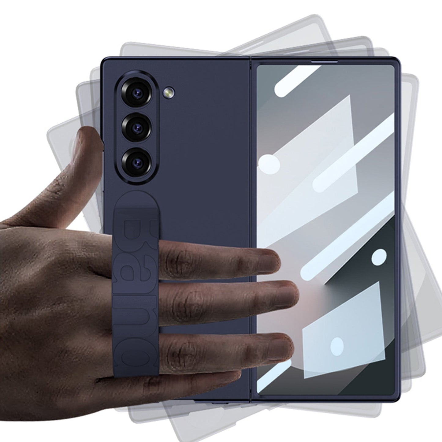 Shockproof Phone Case With Screen Protector & Wristband For Samsung Galaxy Z Fold 6