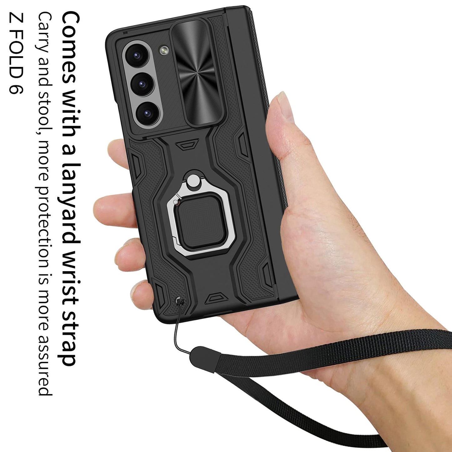 Armor Shockproof Ring Holder Pen Box Phone Case With Screen Protector For Samsung Galaxy Z Fold6