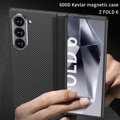 Luxury Magnetic Hinge Carbon Fiber Shockproof Phone Case For Samsung Galaxy Z Fold6