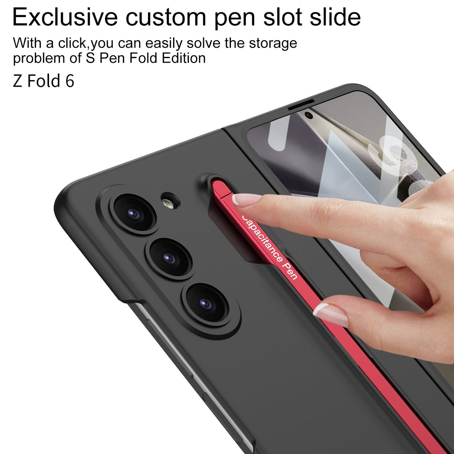 Shockproof Phone Case With Pen Tray Shell and Film For Samsung Galaxy Z Fold 6