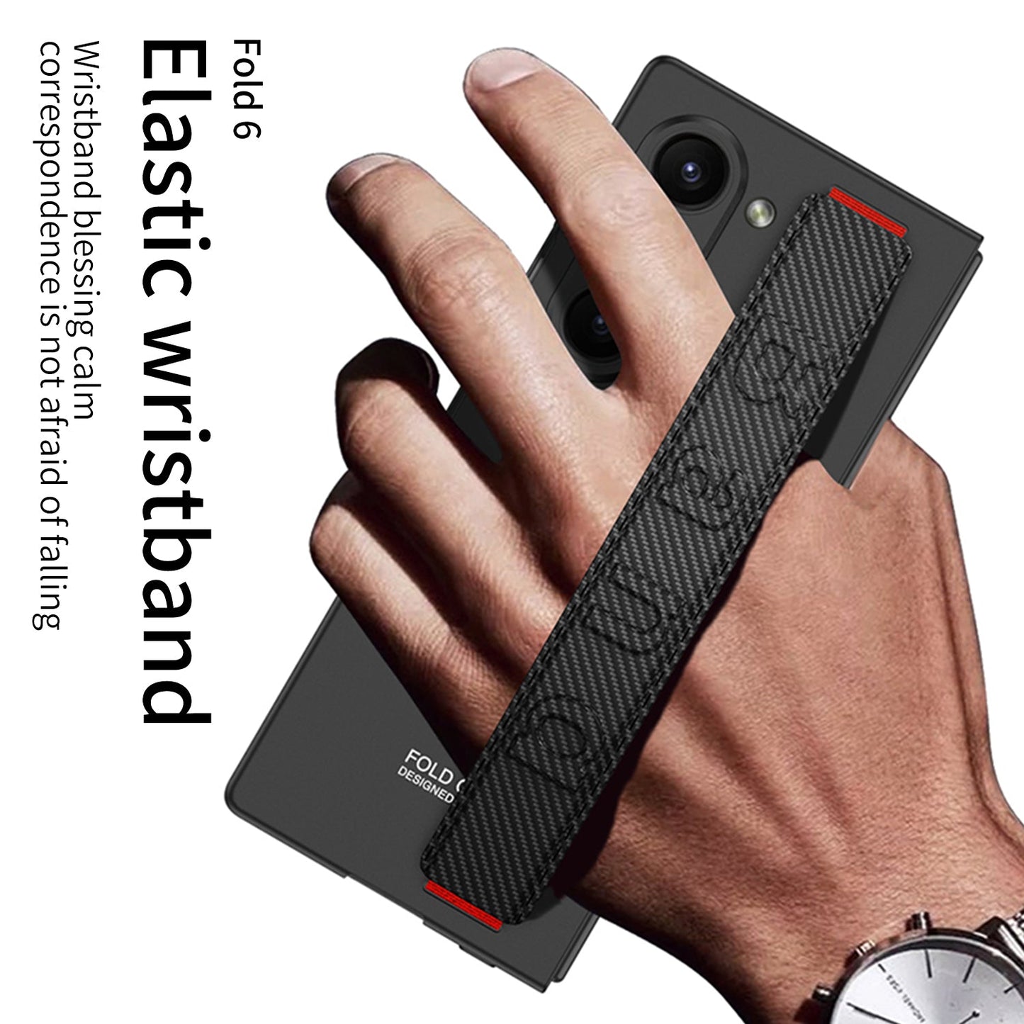 Luxury Wristband Holder Shockproof Phone Case With Back Screen Protector For Samsung Galaxy Z Fold6