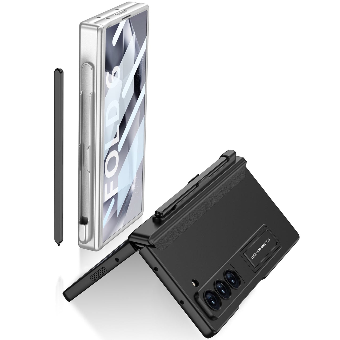 Magnetic Hinge Pen Slot Shockproof Phone Case With Screen Protector For Samsung Galaxy Z Fold 6