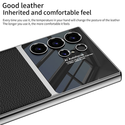 Leather Electroplated Phone Case For Samsung Galaxy S24 S23 Ultra Plus - Mycasety Mycasety