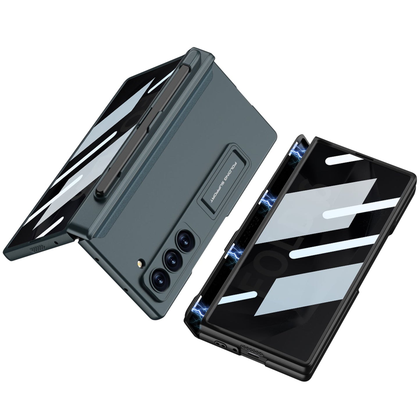 Magnetic Hinge Pen Slot Shockproof Phone Case With Anti-Peep Screen Protector For Galaxy Z Fold 6