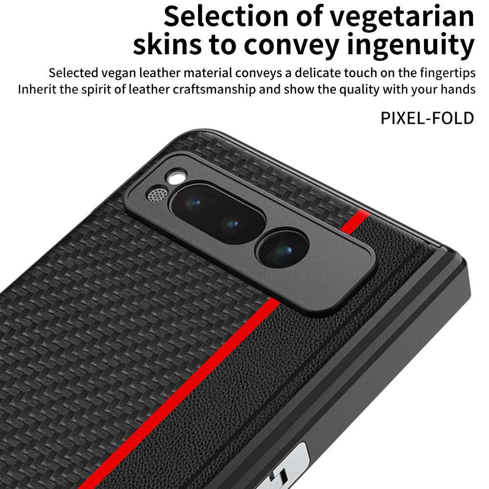 Magnetic All-inclusive Leather Case With Tempered Film For Google Pixel Fold With Invisible Bracket - mycasety2023 Mycasety