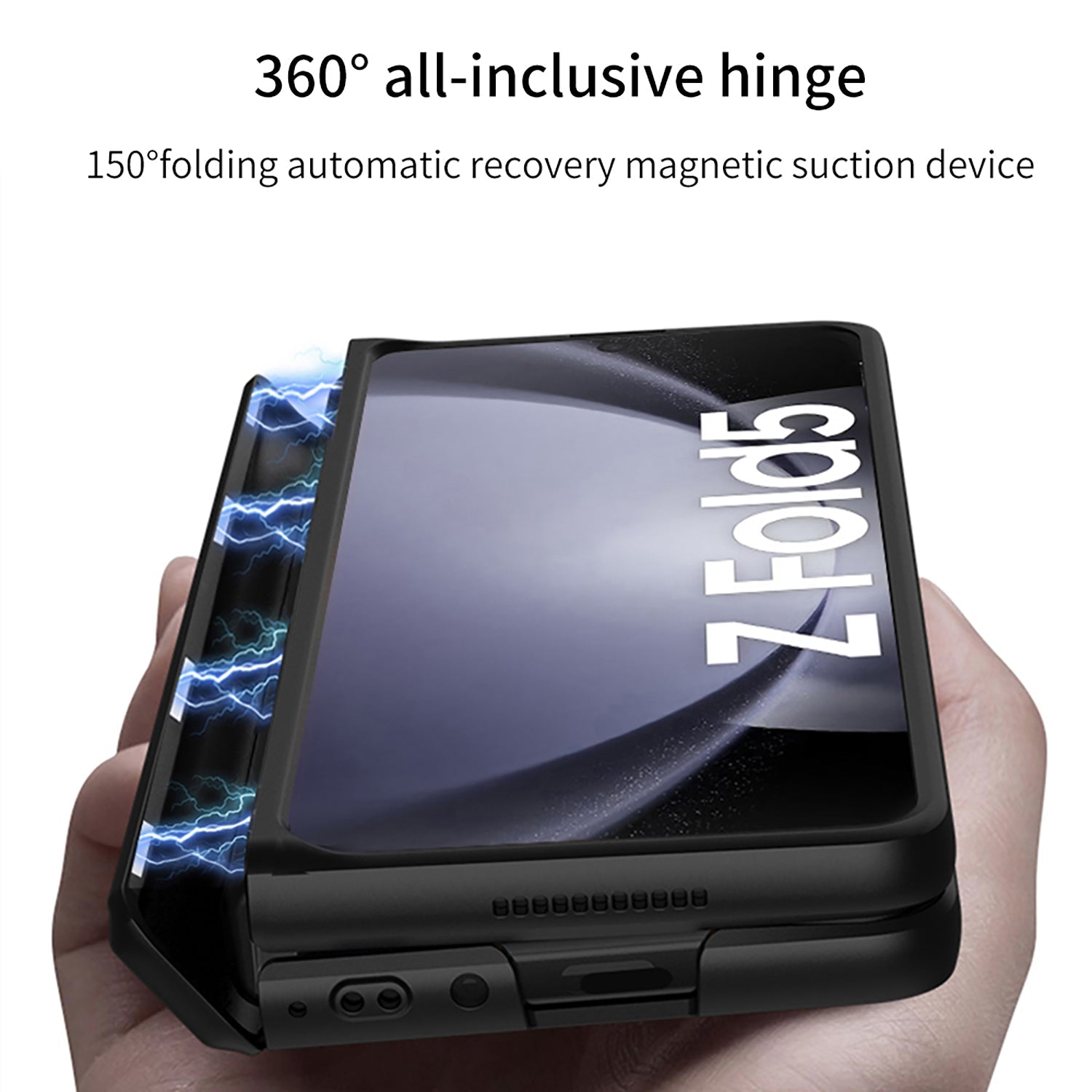 Magnetic Hinge Hidden Bracket All-included Case For Samsung Galaxy Z Fold5 Fold4 Fold3 Fold2 - mycasety2023 Mycasety