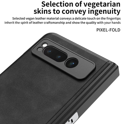 Magnetic Folding Hinge All-inclusive Leather Case With Tempered Film For Google Pixel Fold With Damped folding Bracket - mycasety2023 Mycasety
