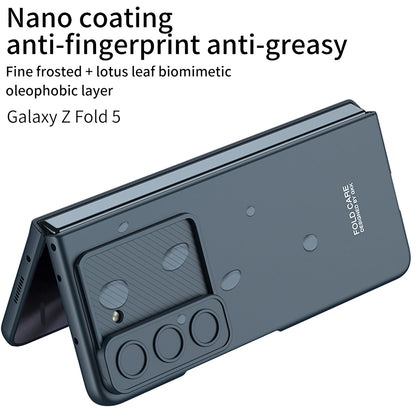 All-inclusive Lens Slide Protector Phone Case With Back Screen Protector For Samsung Galaxy Z Fold5 - Mycasety Mycasety