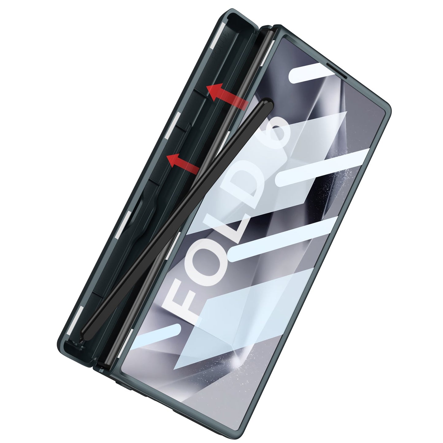 Magnetic Hinge Pen Box Shockproof Phone Case With Screen Protector For Samsung Galaxy Z Fold 6