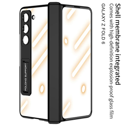 Transparent Magnetic Hinge Bracket Shockproof Phone Case With Screen Protector For Samsung Galaxy Z Fold6