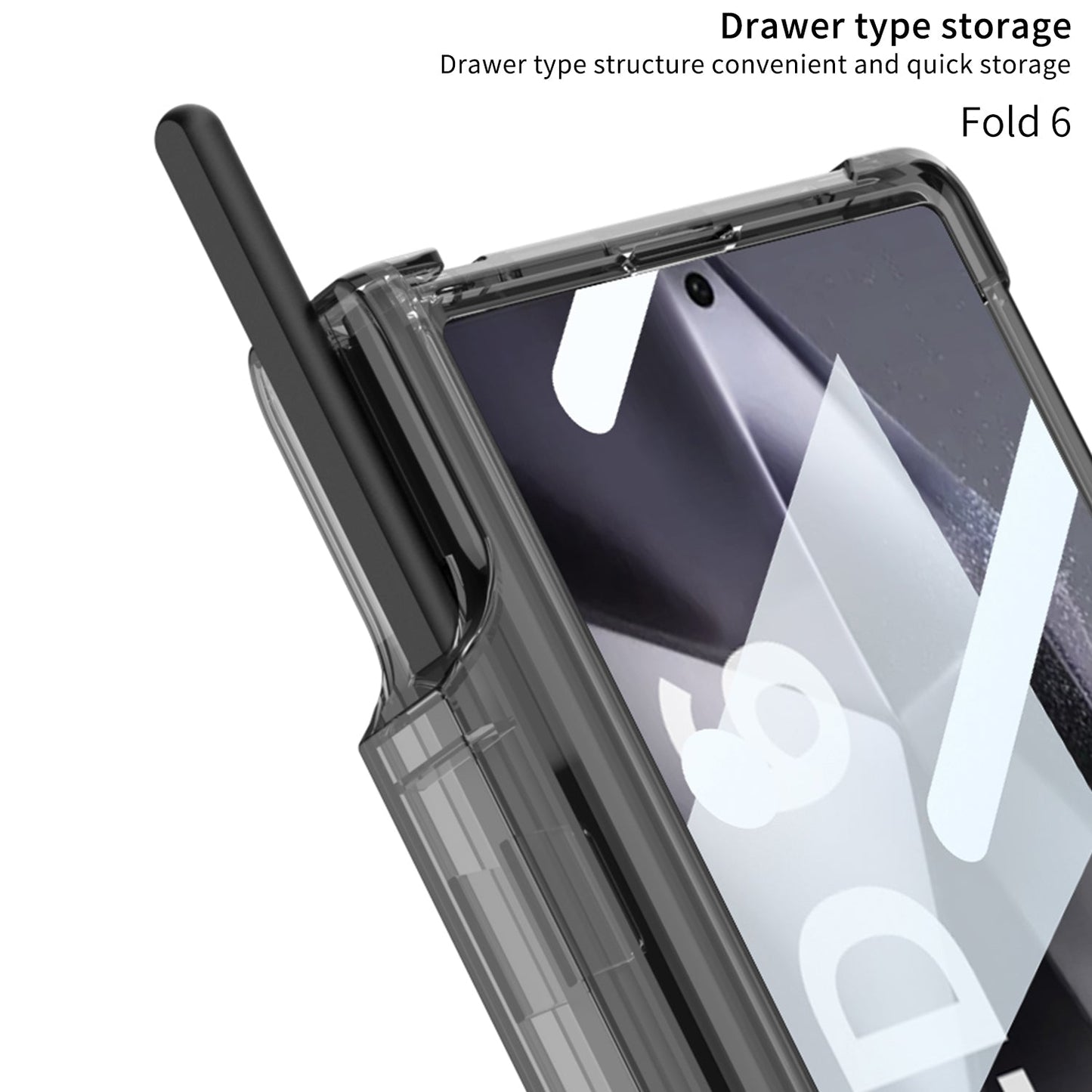 Transparent Magnetic Shockproof Phone Case With Screen Protector & Pen Box For Samsung Galaxy Z Fold6