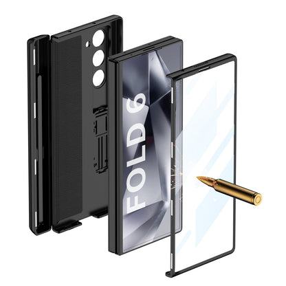 Magnetic Hinge Pen Box Shockproof Phone Case With Screen Protector For Samsung Galaxy Z Fold 6