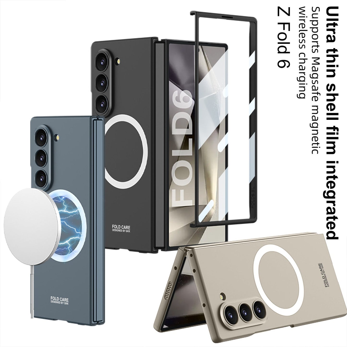 Luxury Shockproof Magnetic Phone Case With Screen Protector For Samsung Galaxy Z Fold 6