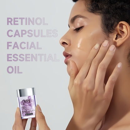 VGO RETINOL CAPSULES FACIAL ESSENTIAL OIL Moisturizes The Skin, Makes The Skin Look Plumper And Younger, And Maintains The Skin's Health 0.35ml*30 Capsules