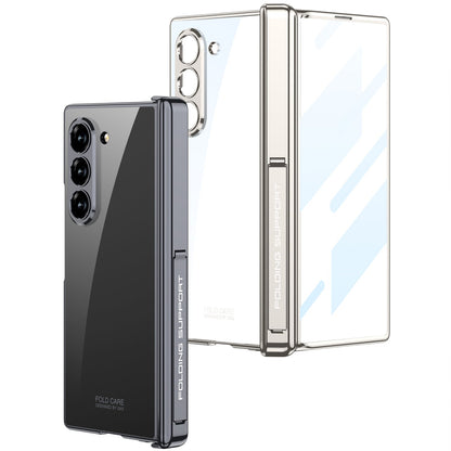 Transparent Magnetic Hinge Bracket Shockproof Phone Case With Screen Protector For Samsung Galaxy Z Fold6