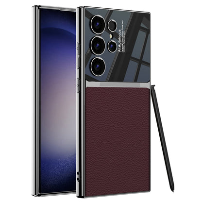 Leather Electroplated Phone Case For Samsung Galaxy S24 S23 Ultra Plus - Mycasety Mycasety
