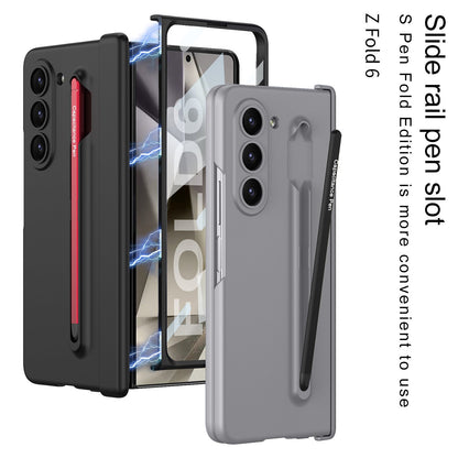 Magnetic Hinge Anti-fall Protective Phone Case With Pen Tray Shell and Film For Samsung Galaxy Z Fold6