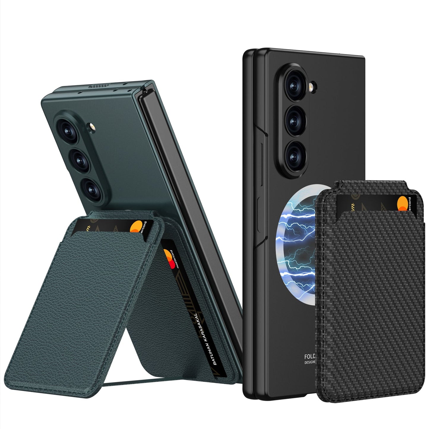 Magnetic Card Holder Shockproof Phone Case With Screen Protector For Samsung Galaxy Z Fold6