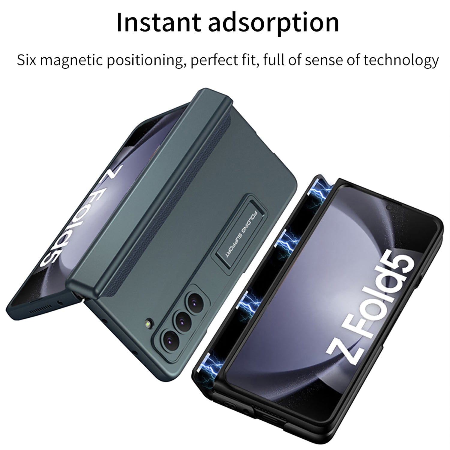 Magnetic Hinge Hidden Bracket All-included Case For Samsung Galaxy Z Fold5 Fold4 Fold3 Fold2 - mycasety2023 Mycasety
