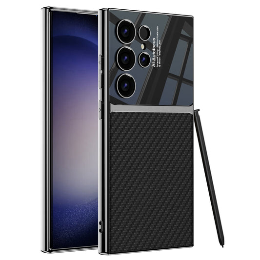 Leather Electroplated Phone Case For Samsung Galaxy S24 S23 Ultra Plus - Mycasety Mycasety