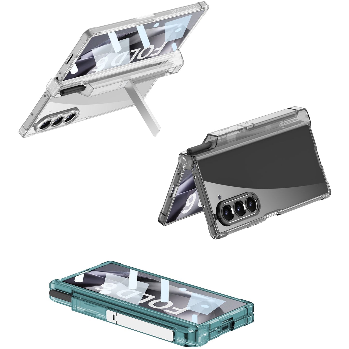 Transparent Shockproof Phone Case With Screen Protector & Pen Box For Samsung Galaxy Z Fold6