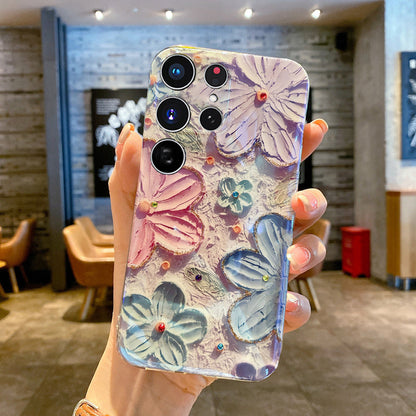 Ins Hot Oil Painting Flower Samsung/iPhone Case - Mycasety Mycasety