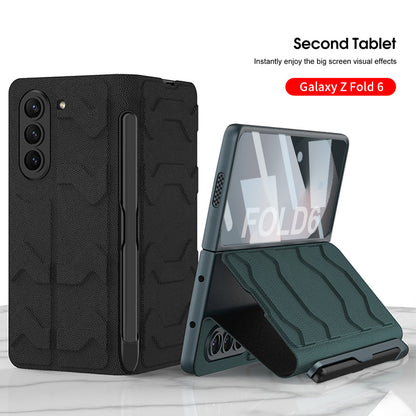 Luxurious Leather Cover Shockproof Phone Case With Screen Protector and Pen Slot For Samsung Galaxy Z Fold6