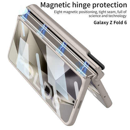 Magnetic Hinge Pen Box Shockproof Phone Case With Screen Protector & Wristband For Samsung Galaxy Z Fold6