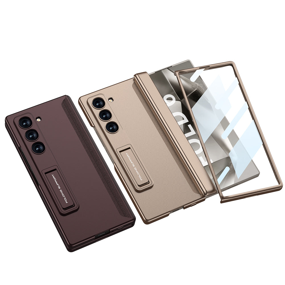 Magnetic Hinge Bracket Shockproof Phone Case With Back Screen Protector For Samsung Galaxy Z Fold6