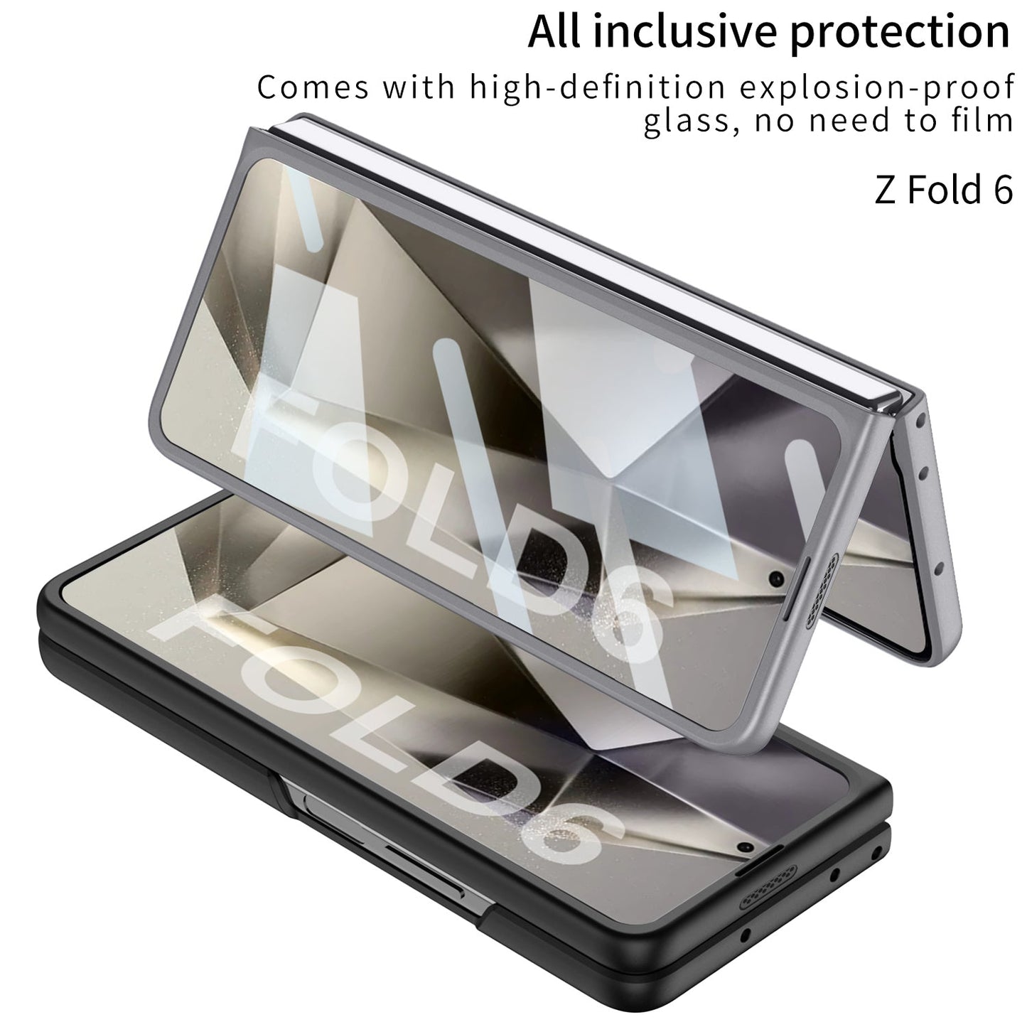 Shockproof Phone Case With Pen Tray Shell and Film For Samsung Galaxy Z Fold 6