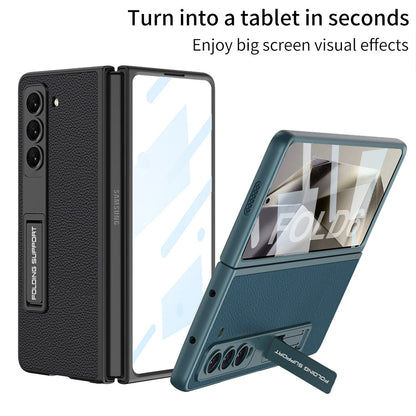 Luxury Leather Shockproof Phone Case With Screen Protector For Samsung Galaxy Z Fold6